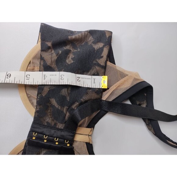 Thirdlove Unlined Foliage Perfect Coverage Bra 36G Black & Beige - Picture 5 of 8